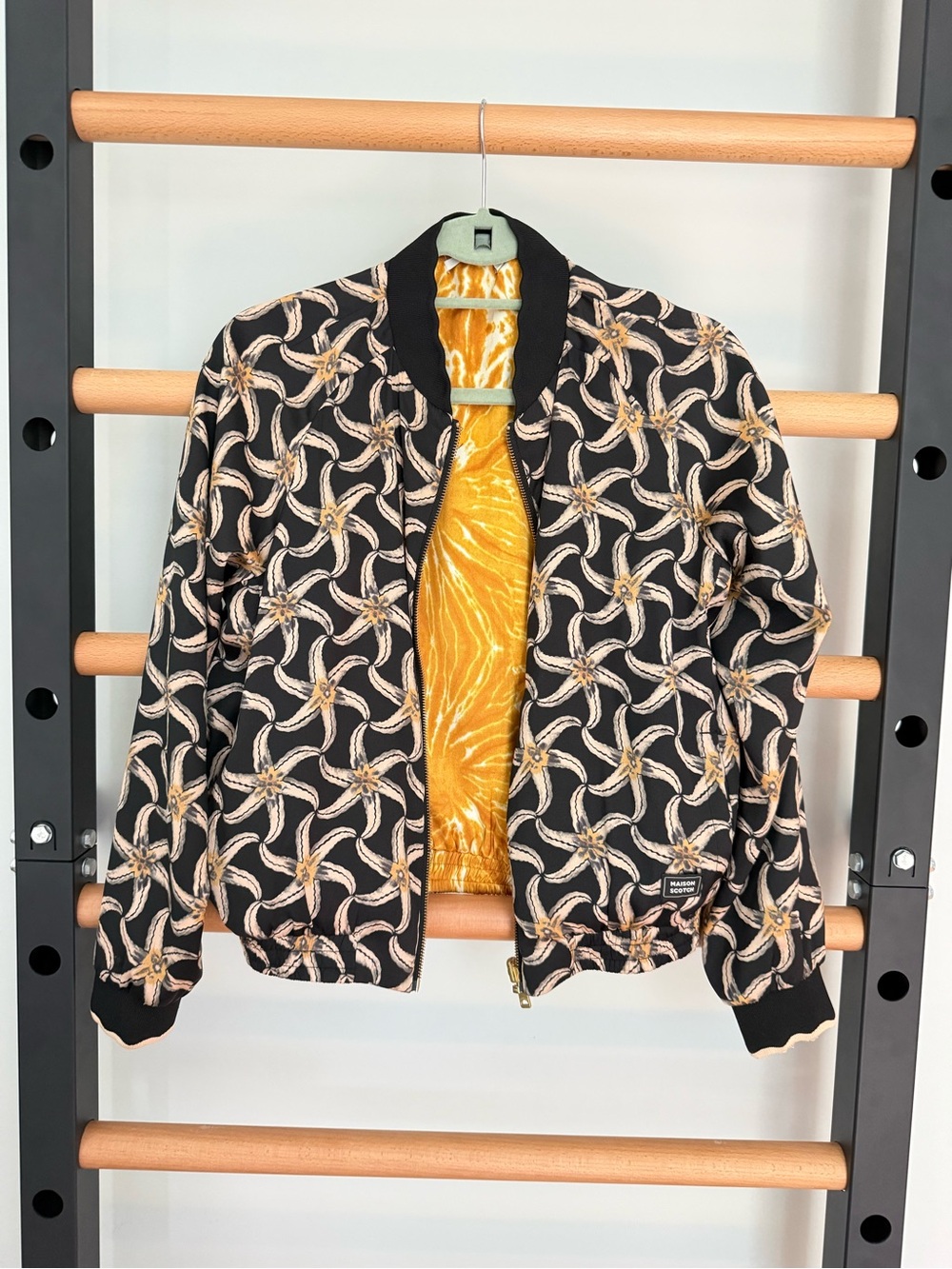 Reversible Scotch & Soda | Starfish / starburst print Bomber Jacket